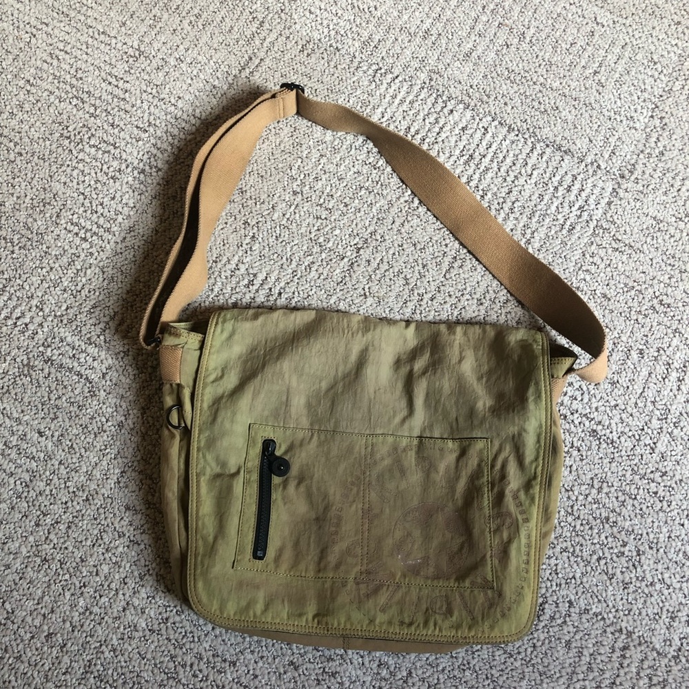 Vintage Kipling Beige/Tan Messenger Bag